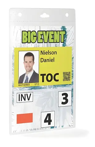 Durable , transparentes Namensschild im Format A6 mit EURO-Ausschnitt / Hochformat / PP / 20 Stück