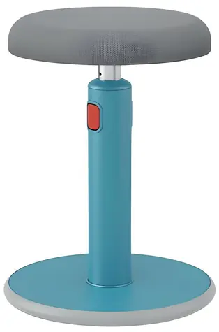 Leitz Balance Chair Ergo Cosy Hocker Calm Blue / Sitzen und Stehen / Belastbarkeit 110 kg / höhenverstellbar 46-79 cm / 5,5 kg