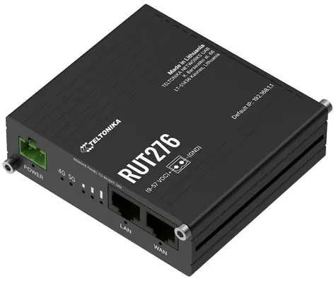Teltonika RUT276 / Industrierouter / 5G RedCap / Wi-Fi 4 / Dual-SIM / 1x LAN / 1x WAN / RS232 & RS485