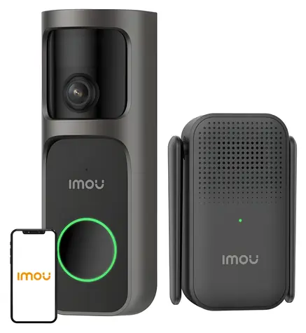 IMOU Doorbell 3 Kit schwarz / Video-Türklingel / 4 MP / WLAN / 5000 mAh Akku