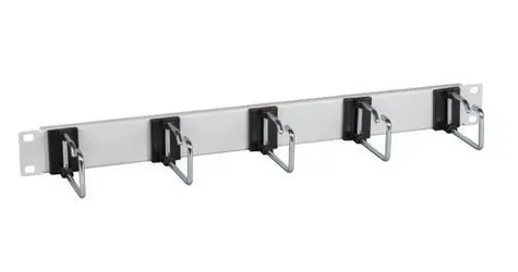 EFB 699980.1 grau / Montageplatte / 19" / 1 HE / 5x Stahlhalterung 75 mm