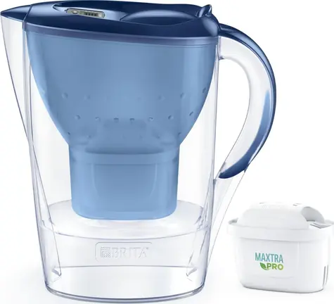 Brita Marella blau + 1x Maxtra Pro Filter / Filterkanne / 2,4 l / 150 l Filterung