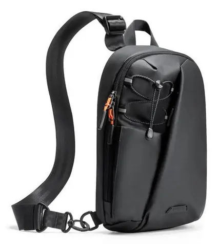 Inateck FB01003 schwarz / Schultertasche / Polyester / RFID-geschützt / wasserdicht / verstellbarer Schultergurt 82-116 cm