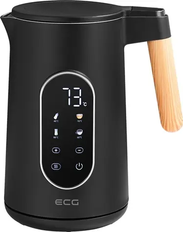 ECG RK 1799 SMART schwarz / Wasserkocher / 1,7 l / 12 Temperaturstufen / LED-Anzeige / 1800-2200 W