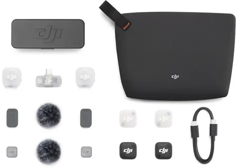 DJI Mic Mini 2 (2 Sender + 1 Empfänger + Ladecase) / Drahtloses Mikrofon / 2 Sender, 1 Empfänger & Ladecase