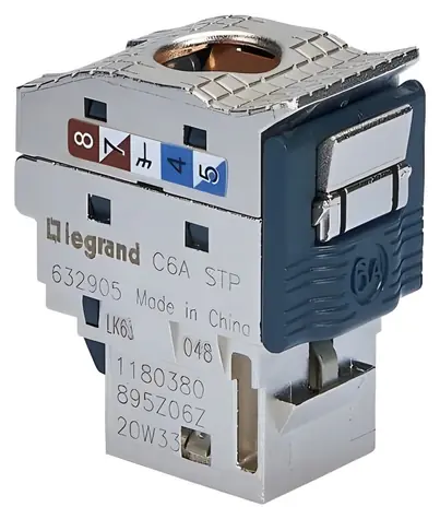 Legrand LINKEO-C Silber / Keystone-Modul / Cat5e / geschirmt (STP) / selbstschneidend / 24 Stück