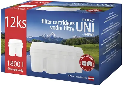 Maxxo UNI Filtereinsätze für Wasserkocher / Filtereinsatz / 12 Stück / Für Laica Biflux, Brita Maxtra, BWT
