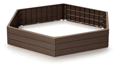 Prosperplast Hochbeet-Basis Woody braun 148 cm / Höhe 25 cm / Kunststoff