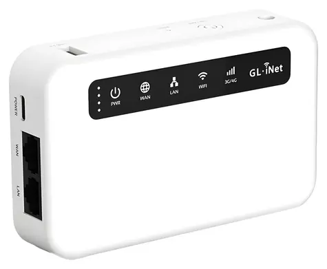 GL.iNet Puli (GL-XE300-BAT) / 4G LTE Router / Wi-Fi 4 / Akku 5000 mAh / VPN / MicroSD 512 GB