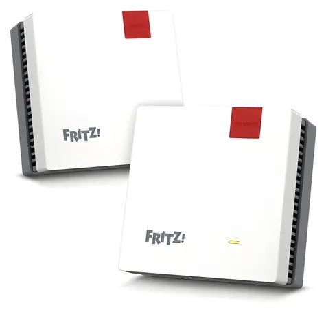 AVM FRITZ! Mesh Set 1600 (2 Stück) weiß / Mesh-System / Wi-Fi 6 / 3000 Mbit/s / 2,4 + 5 GHz / Gigabit-LAN