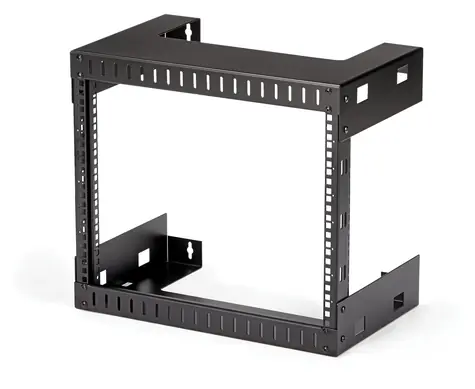 StarTech Wandregal 8HE Schwarz / Wandregal / Tragkraft 80 kg / Tiefe 303 mm / Stahl