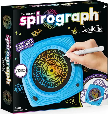 Elektronischer LCD-Spirograph / Kreativset / 4 Cyclex-Vorlagen / doppelseitiger Stift