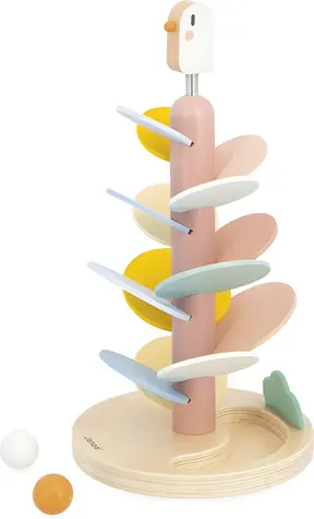 JANOD Kugelspirale mit Sweet Cocoon Geräusch / Motorspielzeug / Holz und Filz / Höhe 36 cm