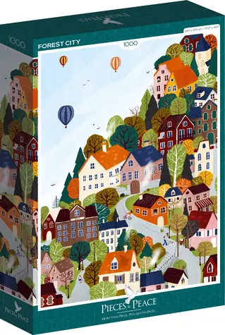 PIECES & PEACE Puzzle Waldstadt / 1000 Teile / 47,8 x 69 cm