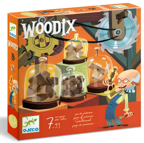 DJECO Woodix 3D-Puzzle-Set / 6-teilig / ab 7 Jahren