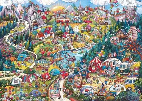 HEYE Puzzle - Ab ins Camp! / 2000 Teile / 97 x 69 cm
