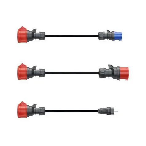 go-e Adapterset CH-04-33 schwarz / Adapter / für Gemini flex 11 kW / 30 cm / 3 Stück.