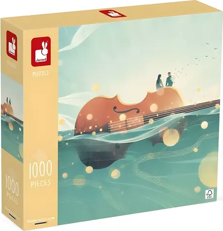 JANOD Puzzle Schwebende Geige / 1000 Teile / 68,3 x 48 cm
