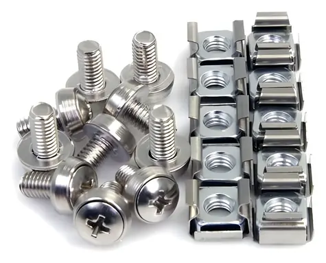 StarTech M6 Käfigmutter- und Schraubensatz / Käfigmutter- und Schraubensatz / Metall / 100 Stück / 12 mm Schraube