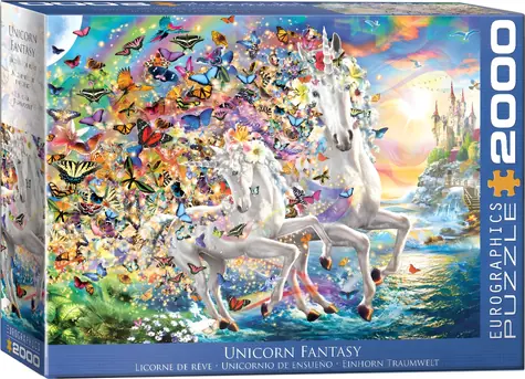 EUROGRAPHICS Puzzle Einhörner / 2000 Teile / 99,7 x 67,63 cm