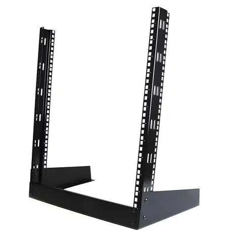 StarTech Open Frame 12U schwarz / Standrack / 19" / Tiefe 292 mm / Tragfähigkeit 50 kg / 2-Pfosten