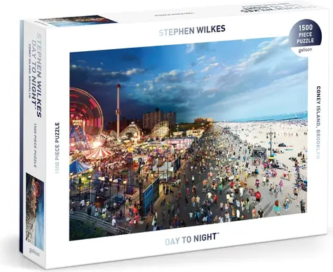 Galison Puzzle Coney Island Tag und Nacht / 1500 Teile