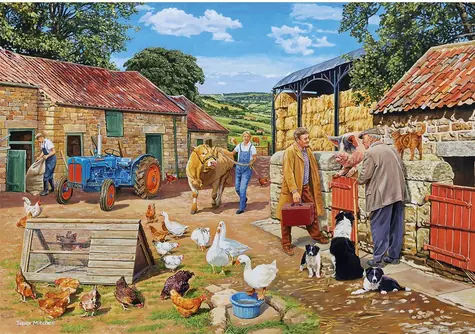 GIBSONS Puzzle „Ruf den Tierarzt an“ / 4 x 500 Teile / 49 x 34 cm