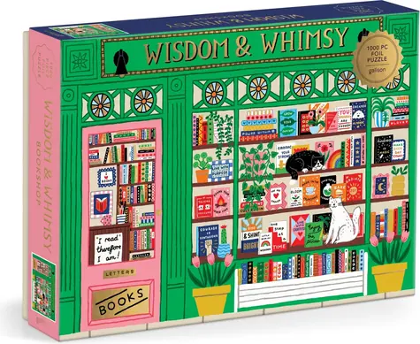 Galison Metallpuzzle „Buchhandlung Wisdom & Whimsy“ / 1000 Teile / Größe 68,6 × 50,8 cm