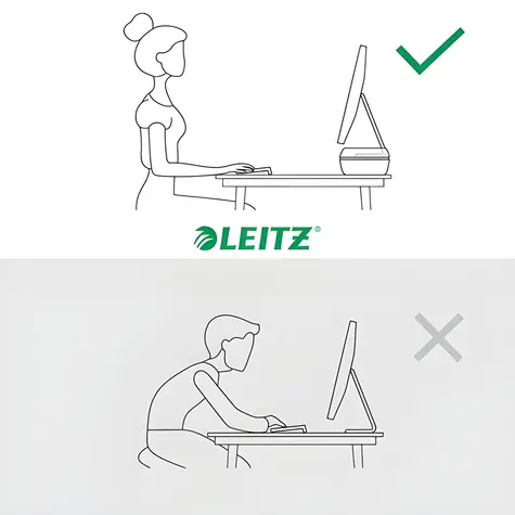 Leitz Ergo Monitorständer, dunkelgrau, höhenverstellbar, bis zu 27 Zoll