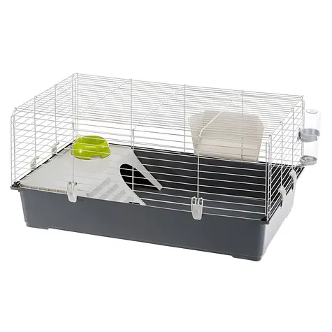 Ferplast Rabbit 100 / Käfig für Kaninchen und Meerschweinchen / 95×57×46 cm / Metall, Kunststoff