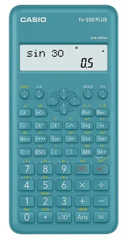 Casio FX-220PLUS-2 blau / Wissenschaftlicher Taschenrechner / 12-stellig / 181 Funktionen