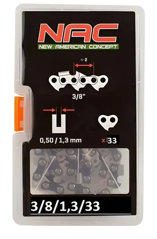 NAC 91PX033E / Sägekette / 33 Glieder / 3/8" / 1,3 mm / für PHCBE90-CH