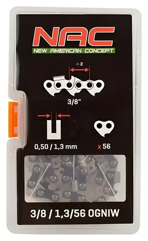 NAC Sägekette, 56 Glieder / Sägekette / 3/8"-1,3 mm / für CE24-40