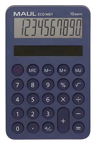 Maul ECO MD 1 hellblau / Taschenrechner / zehnstellig / solarbetrieben