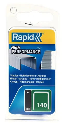 Rapid Typ 140/12 mm / Heftklammern / Verzinkt / Schmaler Rücken / Blisterverpackung