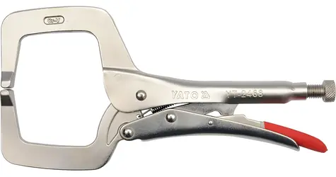 YATO YT-2468 / Selbstsichernde Klemmzange / Typ C / Länge 280 mm / Backenbereich 0-100 mm / CrV