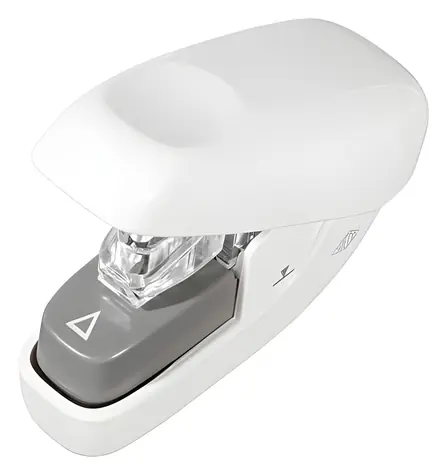 WEDO Mini weiß / Klammerloser Hefter / bis zu 5 Blatt (80 g/m) / Kunststoff / 83 x 33 x 74 mm