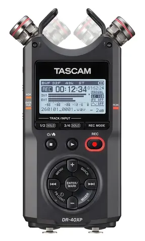 Tascam DR-40XP schwarz / Digitalrekorder / 4-Kanal / USB-Audio-Interface / 2x XLR