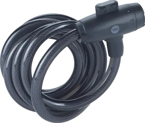 Yale YCK0/12/200/2 schwarz / Kabelfahrradschloss /  12 mm / Länge 200 cm / 2 Schlüssel