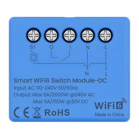 Avatto WSM20DC / Intelligentes Schaltmodul / Wi-Fi 6 / Spannungsfreies Schalten