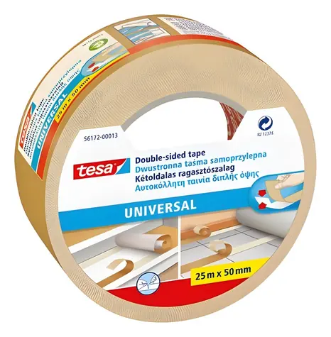 Tesa Universal 56172 / Doppelseitiges Klebeband / 50 mm x 25 m