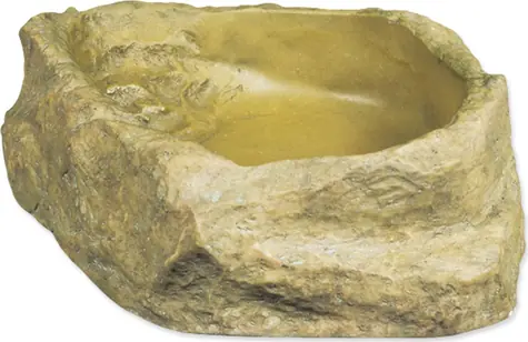 Robimaus Terrarium-Trinkgefäß aus Steinimitat / Trinkgefäß / 13 × 11 × 3,5 cm