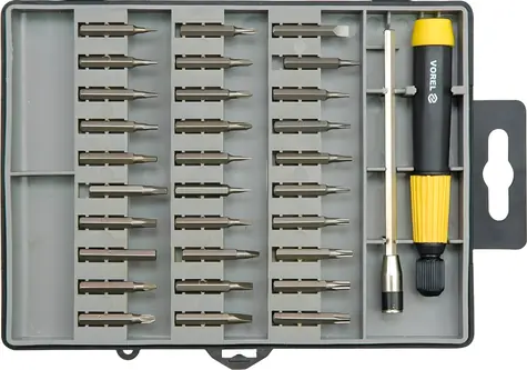 Vorel Uhrmacherschraubendreher mit Bits / Bit-Set / 32-teilig