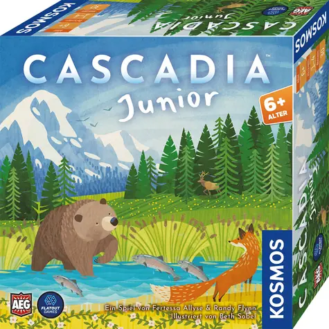 KOSMOS Game Cascadia Junior Deutsche Ausgabe / Brettspiel / 2-4 Spieler / ab 6 Jahren