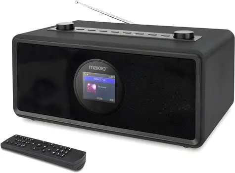 Maxxo DT06 / Internetradio / DAB+/FM-Tuner / WLAN / Bluetooth / USB / Holzgehäuse