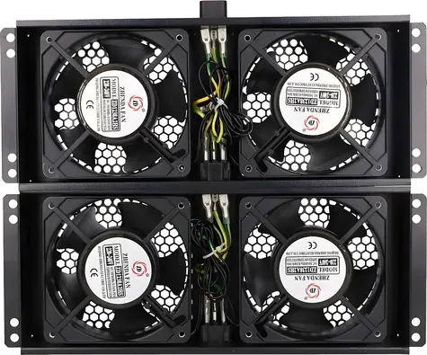 Extralink EX.8673 schwarz / Rack-Lüftungsblende / 0 HE / 2 x 230 V / eingebauter Lüfter / 2 Stück