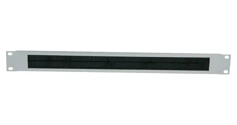 Intellinet grau / Kabelverschraubung / 19" / 1U / Bürstenschiene / Stahl