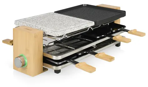 Princess Pure 8 162955 / Raclette-Grill / 5-in-1 / für 8 Personen / 8 Pfannen