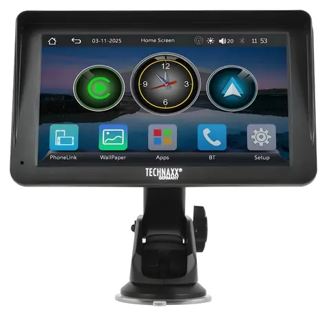 Technaxx TX-361 schwarz / Multimedia-Display / 7" / CarPlay / Android Auto / DAB+ / Bluetooth