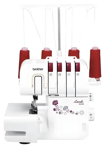 Brother M343D weiß / Nähmaschine mit Overlock / Freiarm / Stichbreite 3-7 mm / 1330 Stiche/min